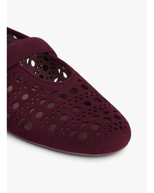 Alaïa Purple Alaïa Vienne Flat Ballerinas
