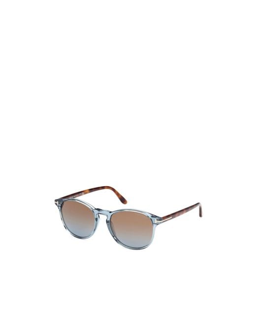 Tom Ford White Round Sunglasses for men