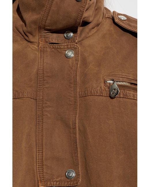 Blumarine Brown Zipped Belted Jacket