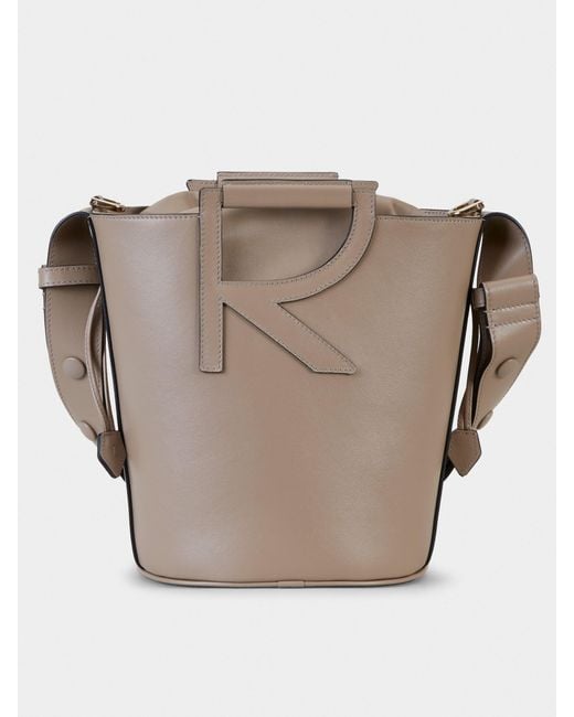 Roger Vivier Gray Rv Medium Bucket Bag