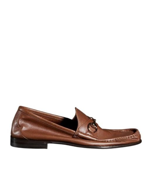 Gucci Brown Lugano Loafers for men