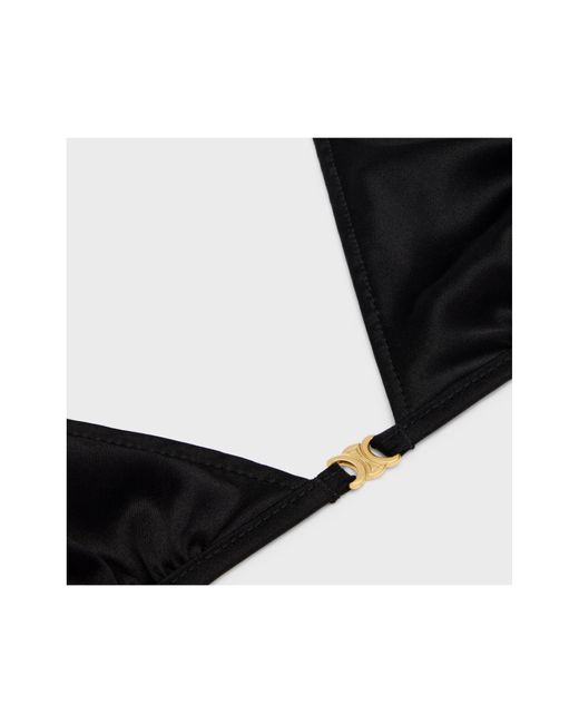 Céline Black Triomphe Triangle Bra
