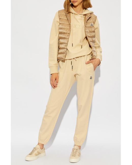 Moncler Natural Logo Patch Track Pants