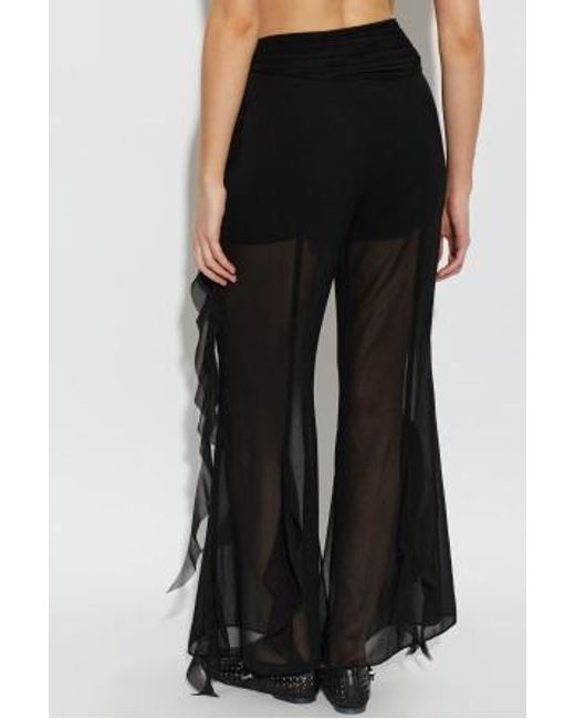 AllSaints Black High-Waisted Casual Trousers
