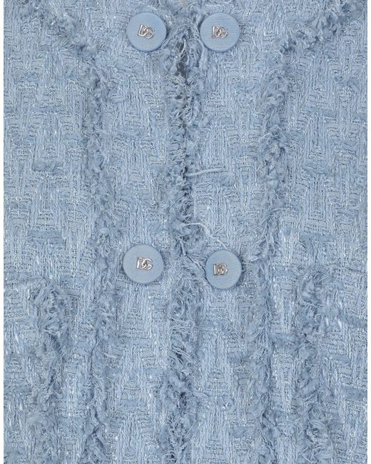 Dolce & Gabbana Blue 4 Pockets Tweed Jacket