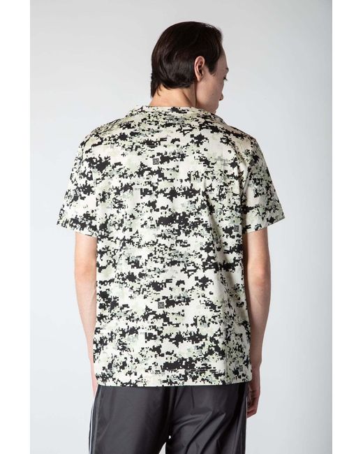 Givenchy White Camouflage Printed Crewneck T-Shirt for men
