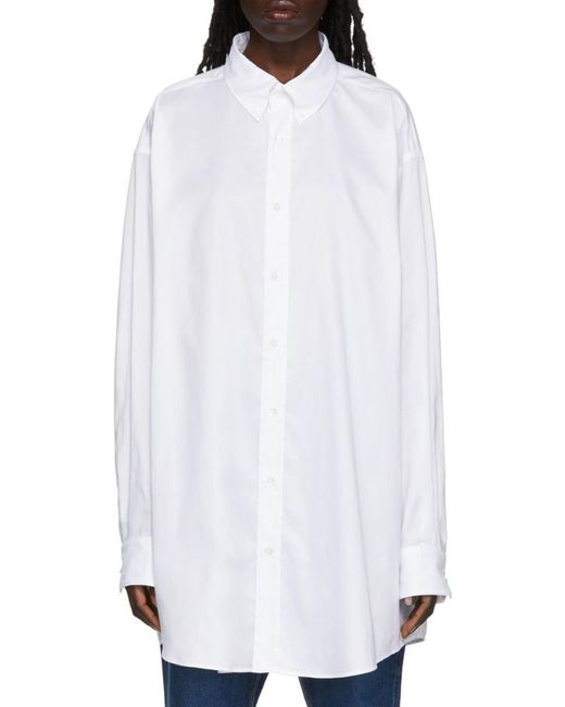 Maison Margiela White Buttoned Long-Sleeved Shirt for men