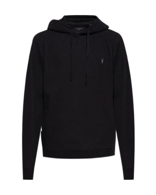 AllSaints Black Signature Embroidered Sweater for men