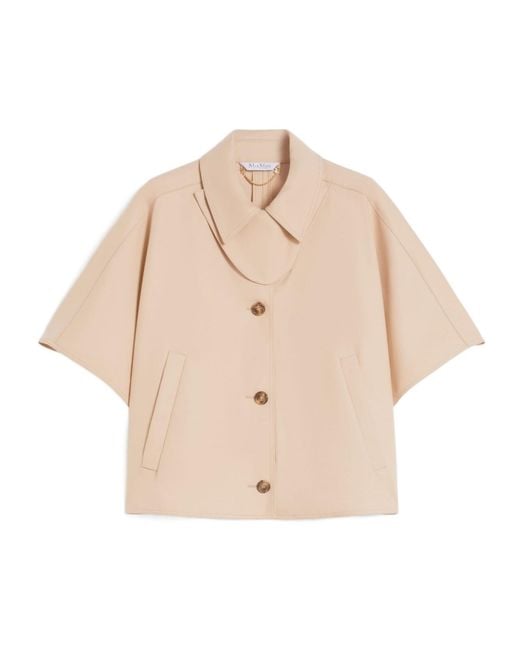 Max Mara Natural Paggio Button-Up Coat