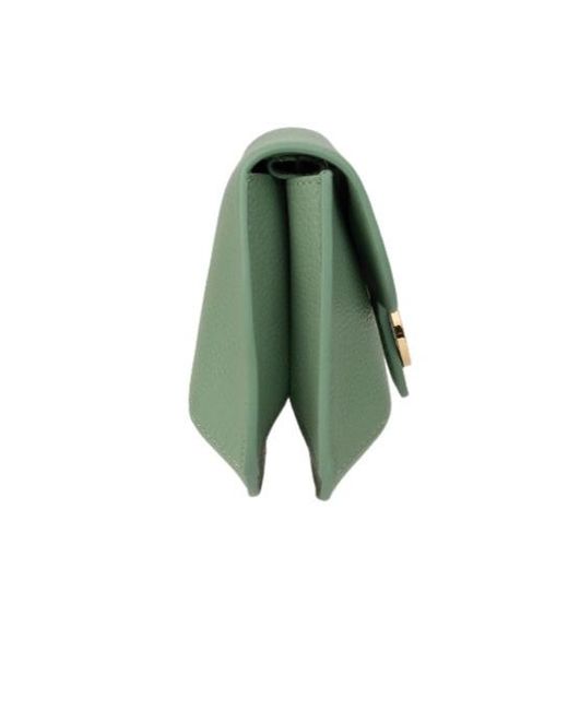 Ferragamo Green Double Gancini Mini Bag