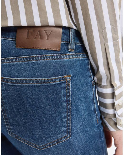 Fay Blue Cropped Jeans