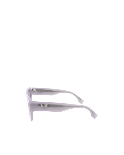 Fendi White Full Frame Sunglasses