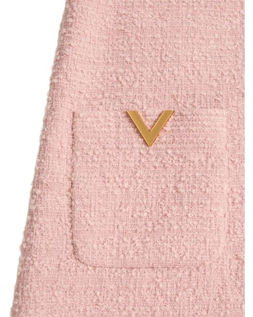 Valentino Pink Bow Detailed Crewneck Mini Dress