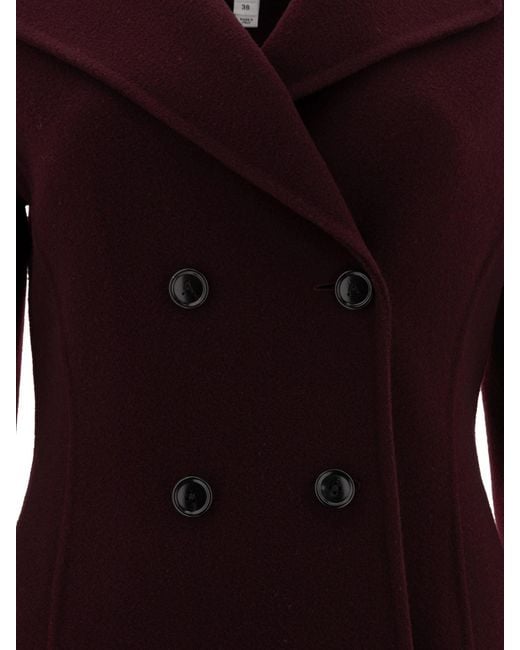 Alaïa Purple Alaïa Double Breasted Long Sleeved Coat