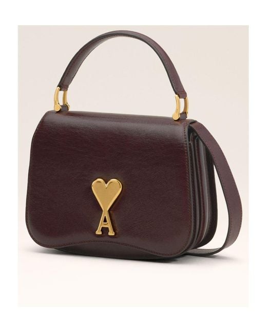 AMI Purple Paris Paris Shoulder Bag