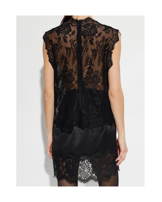 Dolce & Gabbana Black Sleeveless Lace Dress