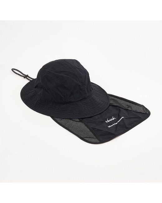 NANGA Black Tusser Sun Hat for men