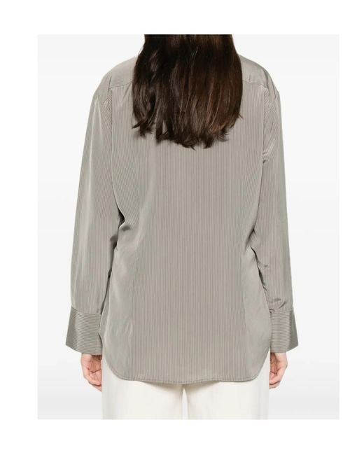 Rohe Gray Rhe Long Sleeve Striped Shirt