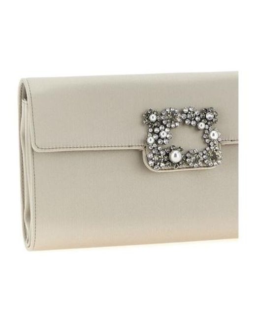 Roger Vivier Natural Efflorescence Embellished Clutch Bag