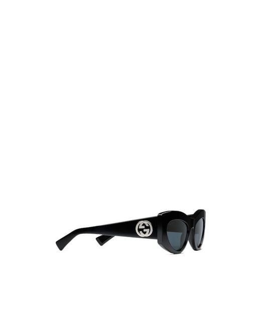 Gucci Black Eyewear Cat Eye Frame Sunglasses