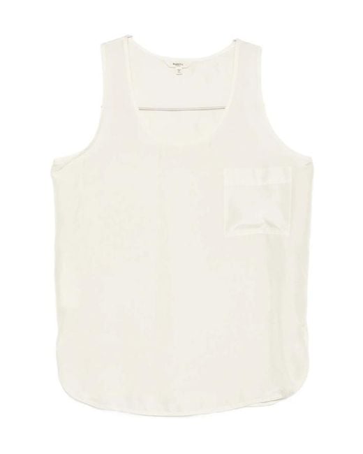 Barena White Round Neck Sleeveless Vest