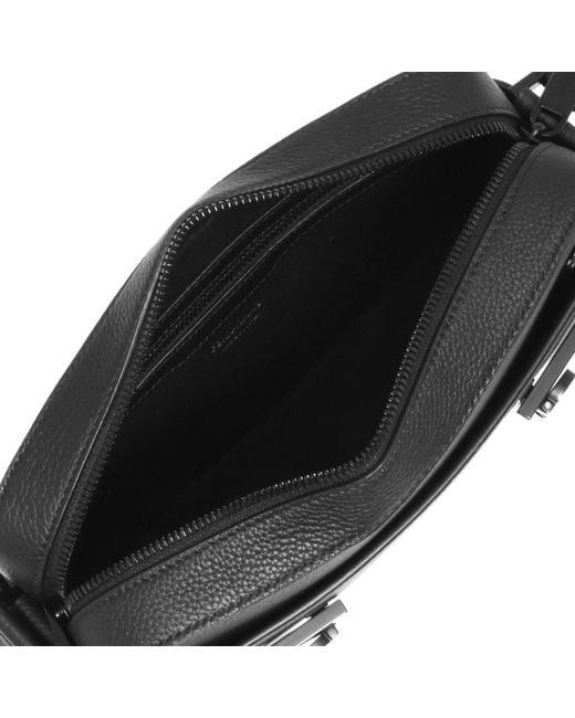 Ferragamo Black Ferragamo Twins Logo Messenger Bag for men