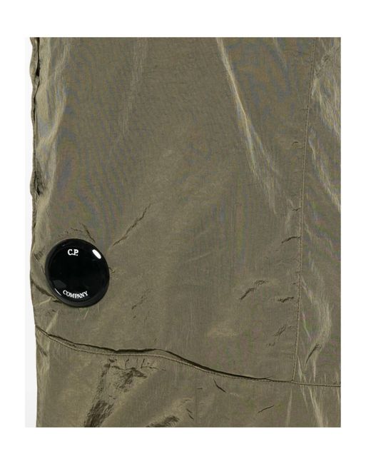 C P Company Green Pocket-Detail Trousers for men