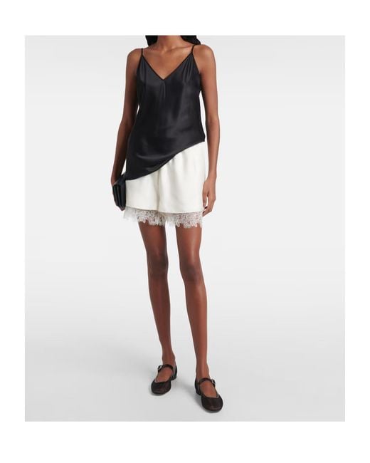 Rohe White Elastic Waist Shorts