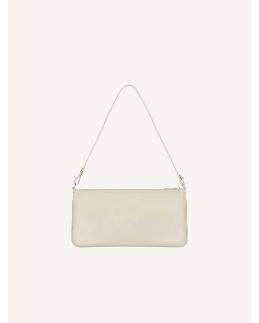 Courreges White Logo-Plaque Zipped Pouch