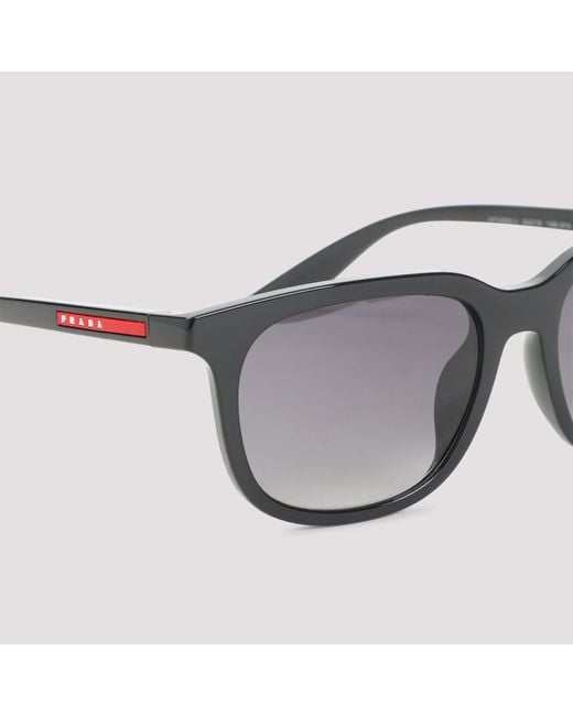 Prada Linea Rossa Metallic Square Sunglasses for men