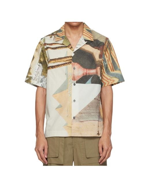 Paul Smith Natural Open Collar Shirt for men
