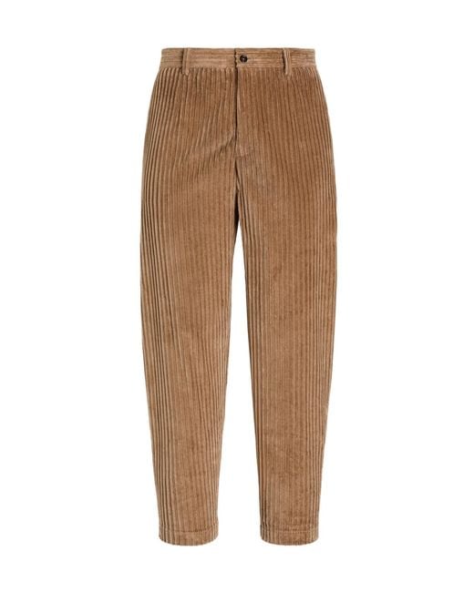 Dolce & Gabbana Natural Corduroy Trousers for men