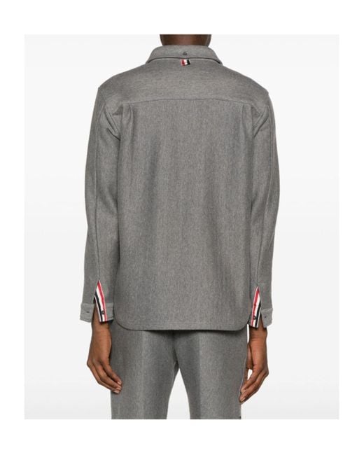 Thom Browne Gray Buttoned Jacket for men