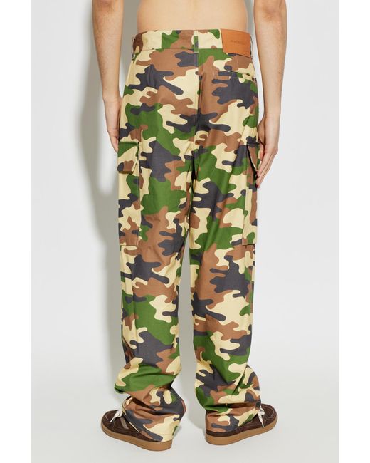 J.W. Anderson Green Camouflage-Print Cargo Pants for men