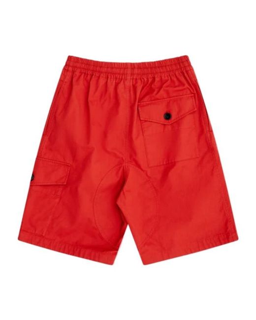 Bottega Veneta Red Light Cotton Twill Shorts for men