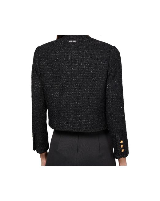 Miu Miu Black Tweed Jacket