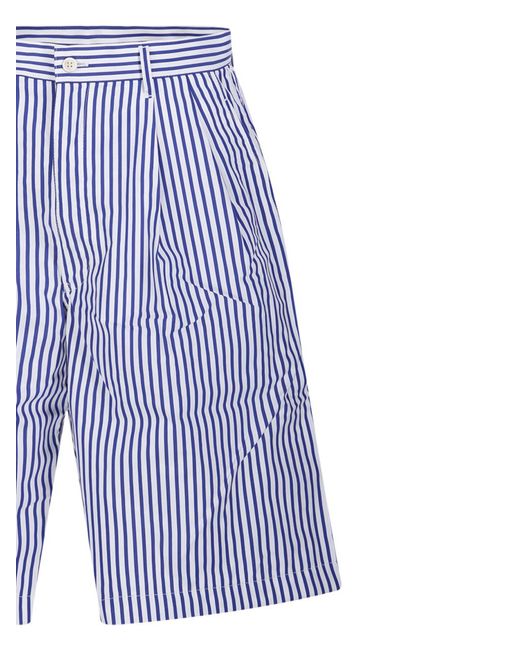Comme des Garçons Blue Comme Des Garçons Shirt Pinstripe Bermuda Shorts for men