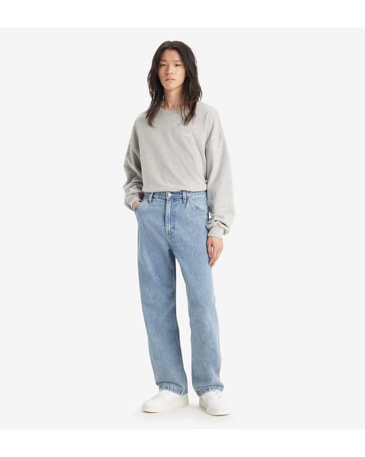 Levi's Blue Logo Patch Straight-Leg Jeans for men