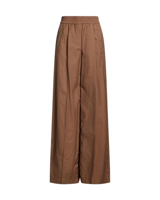 Brunello Cucinelli Brown Minimalist Loose Trousers