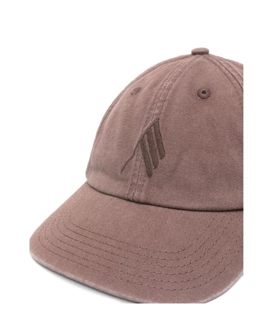 The Attico Brown The Logo Embroidered Cap