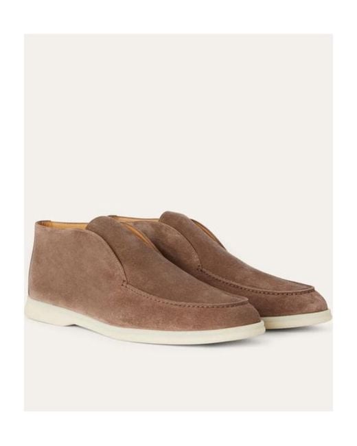 Loro Piana Brown Open Walk Round-Headed Boots for men
