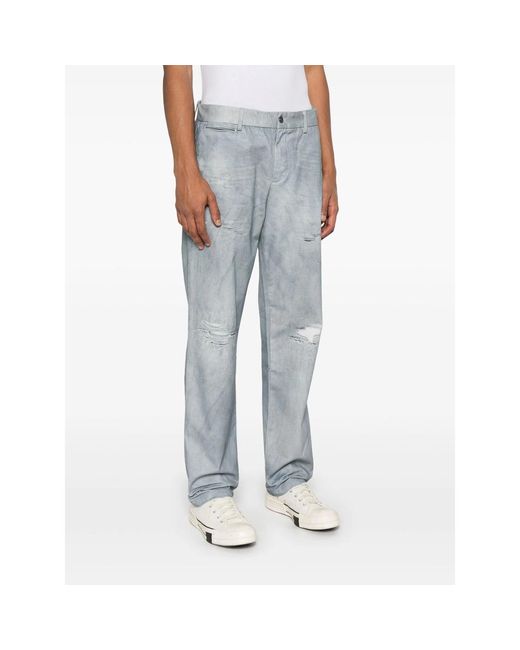 7 For All Mankind Gray Denim Trousers With Belt Loops for men