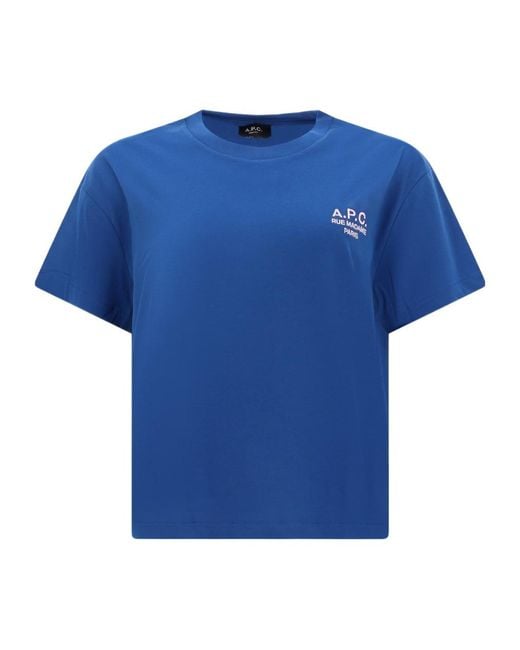 A.P.C. Blue Logo Boxy T-Shirt