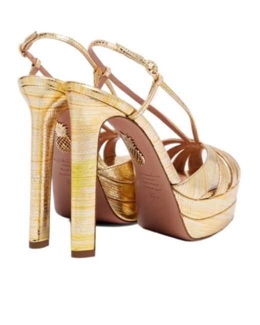 Aquazzura Metallic High-Heel Sandals