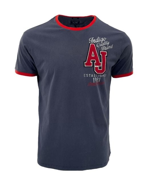 Armani Jeans Blue Item O-Neck Short-Sleeved T-Shirt for men