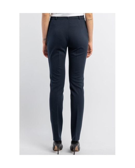 Max Mara Blue Slim Fit Trousers