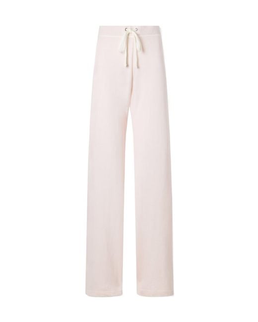 James Perse White Cotton-Terry Wide-Leg Track Pants