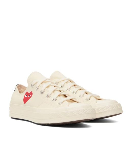 COMME DES GARÇONS PLAY Pink Comme Des Garçons Play X Converse Chuck 70 Cdg Ox Heart-Shaped Low-Cut Skate Shoes