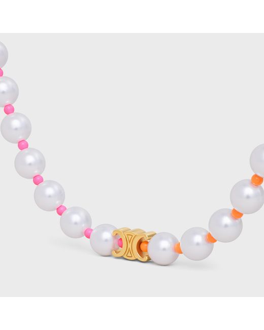 Céline White Plage Pearl Necklace