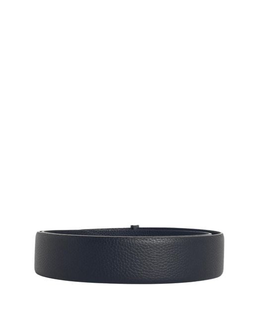 Tom Ford White Logo Plaque Buckle Belt for men